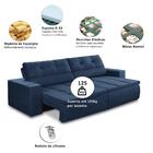 Sofá Retrátil E Reclinável 3 Lugares 1,90m Com Molas Stella S