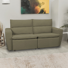 Sofá Retrátil E Reclinável 3 Lugares 1,90m Maserati Linho Her