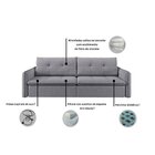 Sofá Retrátil E Reclinável 3 Lugares 160cm Braga Cru