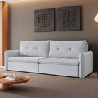 Sofá Retrátil E Reclinável 3 Lugares 160cm Braga Gelo