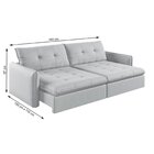 Sofá Retrátil E Reclinável 3 Lugares 160cm Braga Gelo