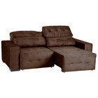 Sofá Retrátil E Reclinável 3 Lugares 180 Cm Atlas Chocolate