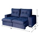 Sofá Retrátil E Reclinável 3 Lugares 180cm Com Molas Ensacada