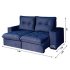 Sofá Retrátil E Reclinável 3 Lugares 180cm Com Molas Ensacada