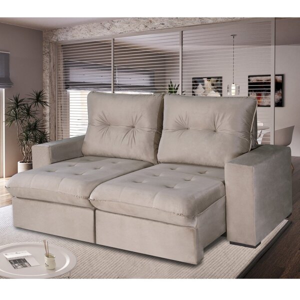 Sofá Retrátil E Reclinável 3 Lugares 180cm Com Molas Ensacada