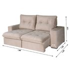 Sofá Retrátil E Reclinável 3 Lugares 180cm Com Molas Ensacada