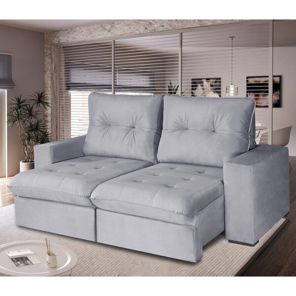 Sofá Retrátil E Reclinável 3 Lugares 180cm Com Molas Ensacada