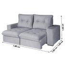 Sofá Retrátil E Reclinável 3 Lugares 180cm Com Molas Ensacada