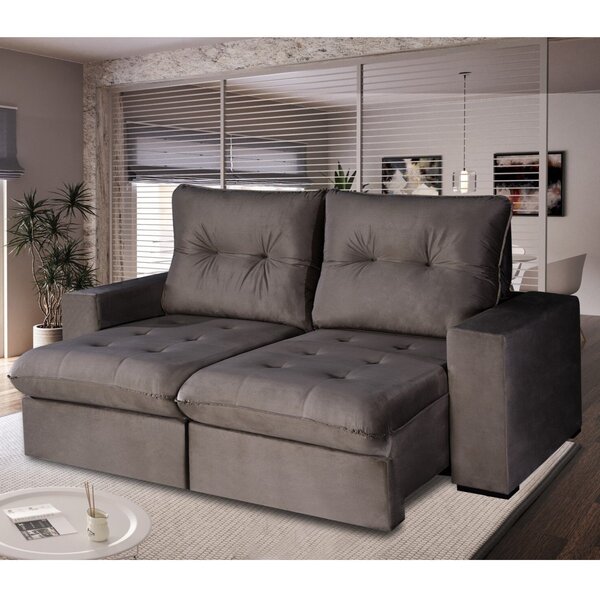 Sofá Retrátil E Reclinável 3 Lugares 180cm Com Molas Ensacada