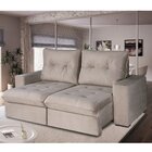 Sofá Retrátil E Reclinável 3 Lugares 180cm Com Molas Ensacada