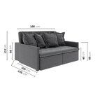 Sofá Retrátil E Reclinável 3 Lugares 180cm Dália Cabecasa Mad