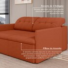 Sofá Retrátil E Reclinável 3 Lugares 180cm Dália Cabecasa Mad