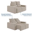 Sofá Retrátil E Reclinável 3 Lugares 180cm Embaúba Extra Cabe