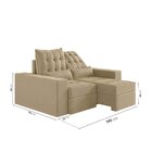 Sofá Retrátil E Reclinável 3 Lugares 190cm Embaúba Extra Cabe