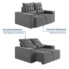 Sofá Retrátil E Reclinável 3 Lugares 190cm Embaúba Extra Cabe