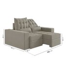 Sofá Retrátil E Reclinável 3 Lugares 190cm Embaúba Extra Cabe