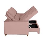 Sofá Retrátil E Reclinável 3 Lugares 190cm Veludo Rosa Indust