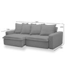 Sofá Retrátil E Reclinável 3 Lugares 195cm Molas Espirais E M