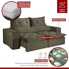 Sofá Retrátil E Reclinável 3 Lugares 195cm Mônaco K49  Bege E