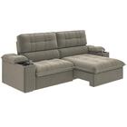 Sofá Retrátil E Reclinável 3 Lugares 2,10m C/ Porta Copos Sli