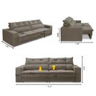 Sofá Retrátil E Reclinável 3 Lugares 2,10m Com Molas Emily Su