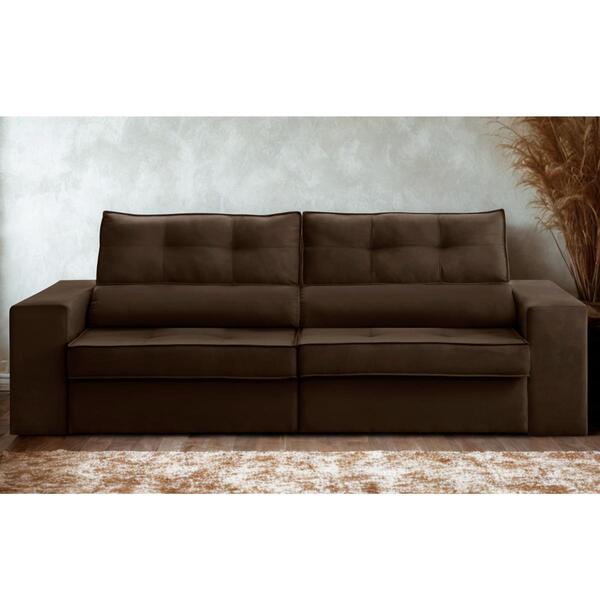 Sofá Retrátil E Reclinável 3 Lugares 2,10m Com Molas Milão Su