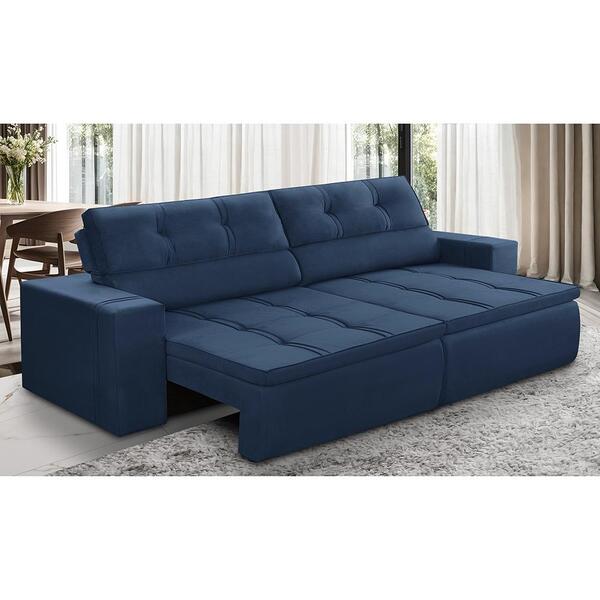 Sofá Retrátil E Reclinável 3 Lugares 2,10m Com Molas Stella S