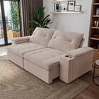 Sofá Retrátil E Reclinável 3 Lugares 2,12m C/ Porta Copos Ent