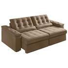 Sofá Retrátil E Reclinável 3 Lugares 2,12m Veludo Ilhéus