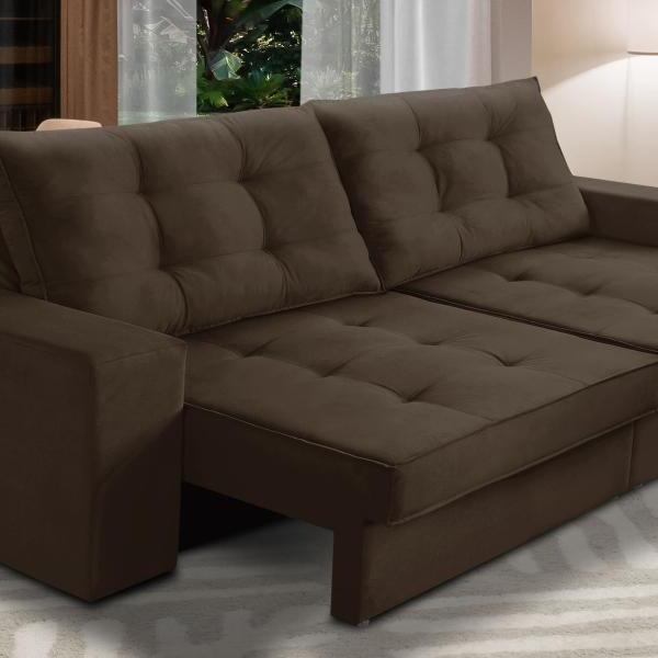 Sofá Retrátil E Reclinável 3 Lugares 2,30m Com Molas Madrid S