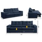 Sofá Retrátil E Reclinável 3 Lugares 2,30m Com Molas Milão Su