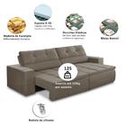 Sofá Retrátil E Reclinável 3 Lugares 2,30m Com Molas Stella S