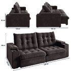 Sofá Retrátil E Reclinável 3 Lugares 2,30m Com Porta Copos Ve