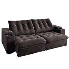 Sofá Retrátil E Reclinável 3 Lugares 2,30m Com Porta Copos Ve