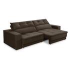 Sofá Retrátil E Reclinável 3 Lugares 2,50m Com Molas Emily Su