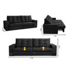 Sofá Retrátil E Reclinável 3 Lugares 2,50m Com Molas Marcela