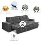 Sofá Retrátil E Reclinável 3 Lugares 2,50m Com Molas Stella S