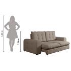 Sofá Retrátil E Reclinável 3 Lugares 2,50m Fofão Slim Castor