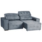 Sofá Retrátil E Reclinável 3 Lugares 200 Cm Atlas Grafite