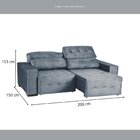 Sofá Retrátil E Reclinável 3 Lugares 200 Cm Atlas Grafite