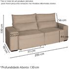 Sofa Retratil E Reclinavel 3 Lugares 200 Cm Viena Veludo Remo