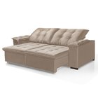 Sofá Retrátil E Reclinável 3 Lugares 200cm Cianita  Bege