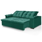 Sofá Retrátil E Reclinável 3 Lugares 200cm Cianita  Verde