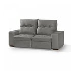 Sofá Retrátil E Reclinável 3 Lugares 200cm Com Baú Malaquita