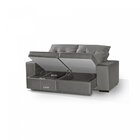 Sofá Retrátil E Reclinável 3 Lugares 200cm Com Baú Malaquita