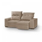 Sofá Retrátil E Reclinável 3 Lugares 200cm Com Baú Malaquita