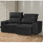 Sofá Retrátil E Reclinável 3 Lugares 200cm Com Baú Malaquita