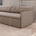 Sofá Retrátil E Reclinável 3 Lugares 200cm Dália Cabecasa Mad