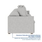 Sofá Retrátil E Reclinável 3 Lugares 200cm Dália Cabecasa Mad