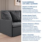 Sofá Retrátil E Reclinável 3 Lugares 200cm Dália Cabecasa Mad